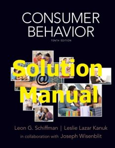 Solution Manual Consumer Behavior 10th edition by Schiffman & Kanuk