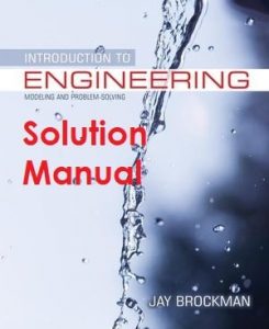 Solution Manual Introduction to Engineering Jay Brockman