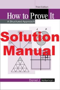 Solution Manual How to Prove It 3rd Edition Daniel Velleman