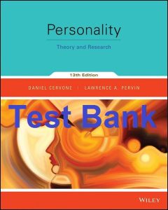 Test Bank Personality 13th Edition Daniel Cervone & Lawrence Pervin
