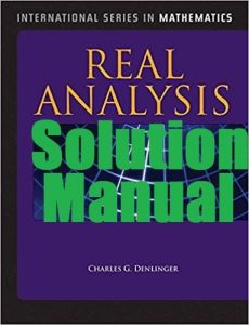 Solution Manual Real Analysis Charles Denlinger