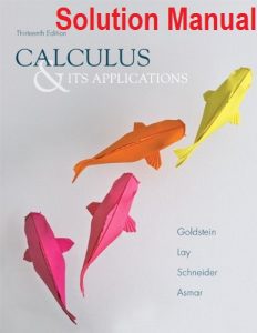 Solution Manual for Calculus - Larry Goldstein, David Lay