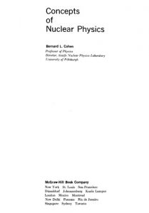 Concepts of Nuclear Physics Bernard Cohen