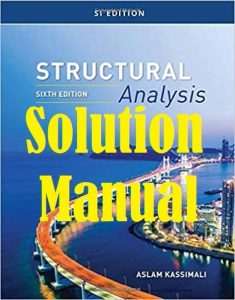 Solution Manual Structural Analysis 6th SI Edition by Aslam Kassimali