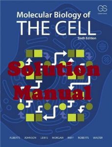 Solution Manual Molecular Biology of the Cell 6th edition Bruce Alberts and Alexander Johnson