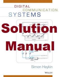 Solution Manual Digital Communication Systems Simon Haykin