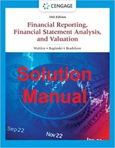 Solution Manual Financial Reporting, Financial Statement Analysis and Valuation 10th Edition Wahlen & Baginski