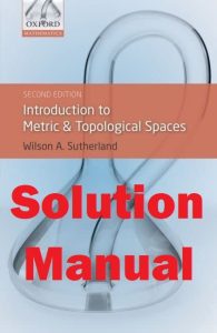 Solution Manual Introduction to Metric and Topological Spaces 2nd Edition  Wilson Sutherland
