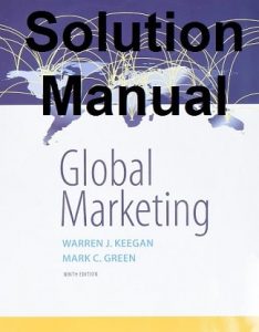 Solution Manual Global Marketing 9th edition Keegan and Green